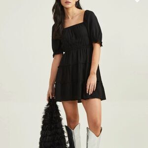 Altar’s State Baby Doll Dress Black S Nwt‎